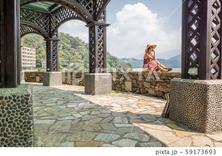 woman rest at a pavilion 59173693