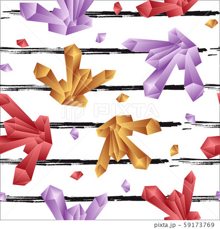 Seamless pattern with stone crystal 59173769
