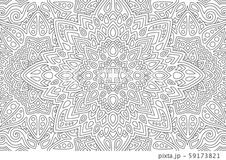 Art for coloring book with black linear pattern 59173821