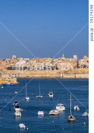 Valletta City And Grand Harbour In Malta 59174296