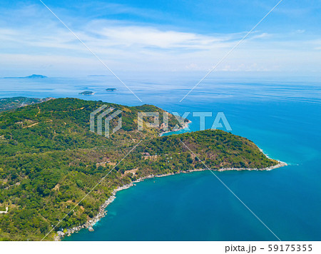 Aerial view of Patong beach with blue turquoise Aerial view of Patong beach with blue turquoise 59175355
