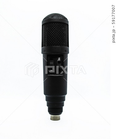 Black studio microphone on white background 59177007