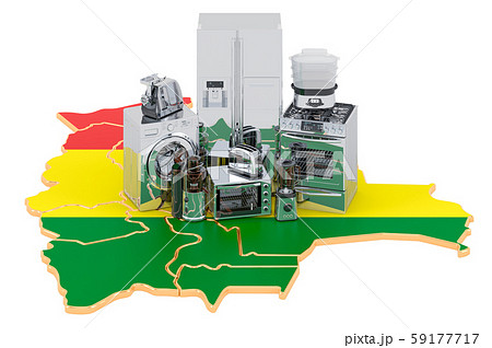 Household appliance on the map of Bolivia 59177717