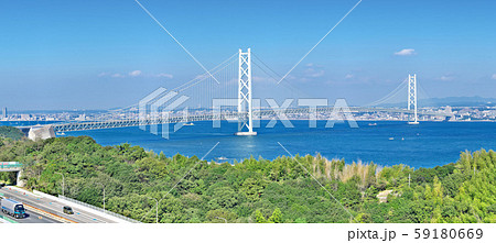 【明石海峡大橋】 (高解像度版) 撮影場所：淡路SA (上り) 兵庫県淡路市岩屋 59180669