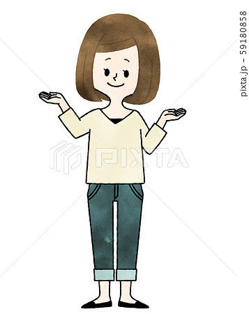 女性-比較・選択-水彩 女性-比較・選択-水彩 59180858