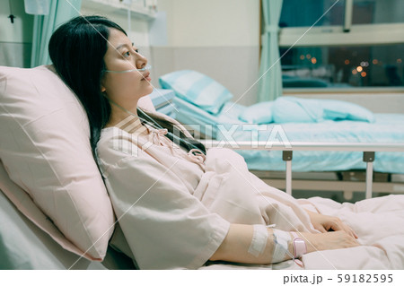 patient with nasal cannula stay in hospital room patient with nasal cannula stay in hospital room 59182595