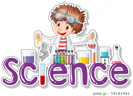 Sticker design with scientist doing experiment 59183491