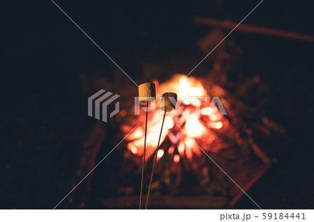 Fire - bonfire in the garden - Camping and tents 59184441