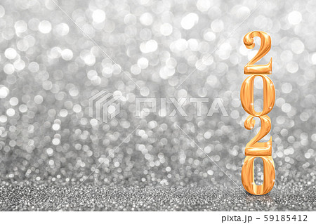 2020 golden new years 3d rendering at abstract 59185412