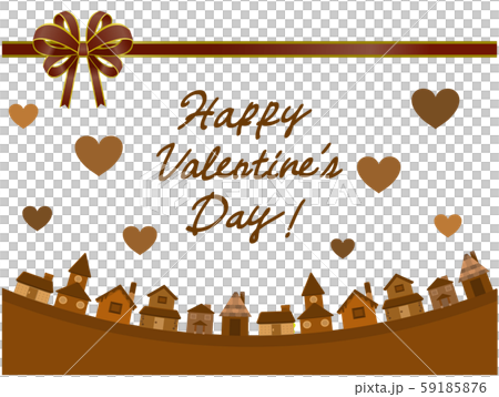 Illustration of a street of Valentine's candy house Illustration of a street of Valentine's candy house 59185876