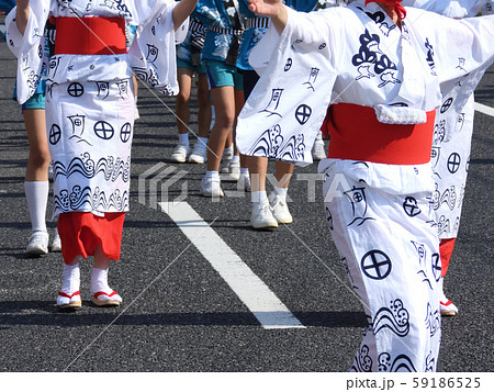 楽しく踊る鹿児島のおはら祭り 59186525