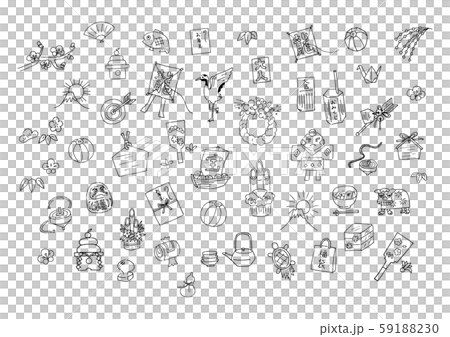 年賀状素材セット 年賀状素材セット 59188230