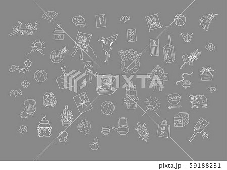 年賀状素材セット 59188231