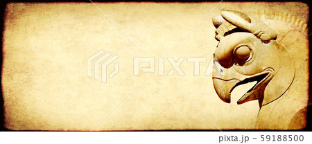 Grunge background with paper texture and head of 59188500
