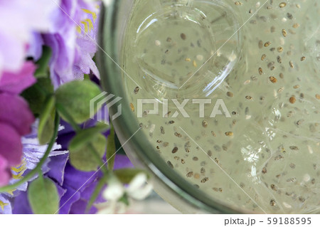 Chia seeds drink with water Chia seeds drink with water 59188595