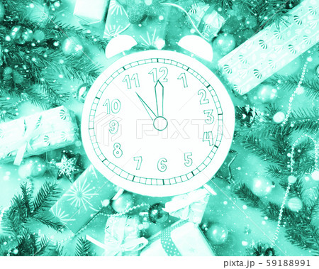 Merry Christmas and Happy new year. Trendy green 59188991