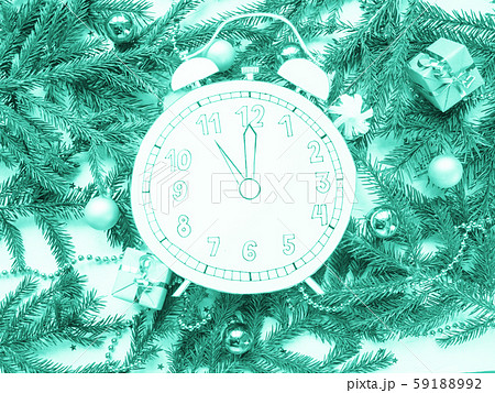 Merry Christmas and Happy new year. Trendy green 59188992