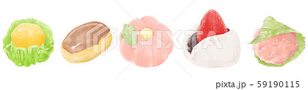 和菓子練り切りイラスト 和菓子練り切りイラスト 59190115
