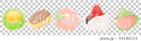 和菓子練り切りイラスト 和菓子練り切りイラスト 59190115