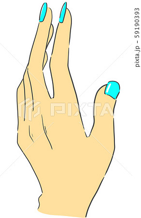 まむしゆびネイル（水色） 59190393