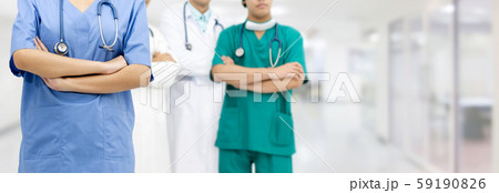 Medical team - Doctors, Surgeon and Nurse. 59190826