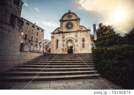 Cathedral of St James in Sibenik, Croatia. Cathedral of St James in Sibenik, Croatia. 59190874