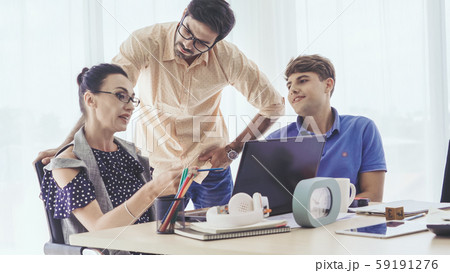 Group meeting of creative business people office. 59191276