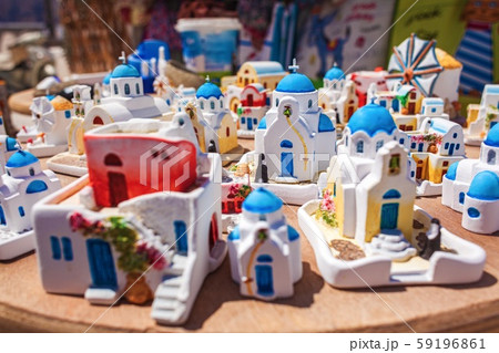 海外　ミニチュア　サントリーニ島　ギリシャ　ザルツブルク　オーストリア　雑貨　家 アドリア海・エーゲ海クルーズ（その3）ギリシャ・サントリーニ