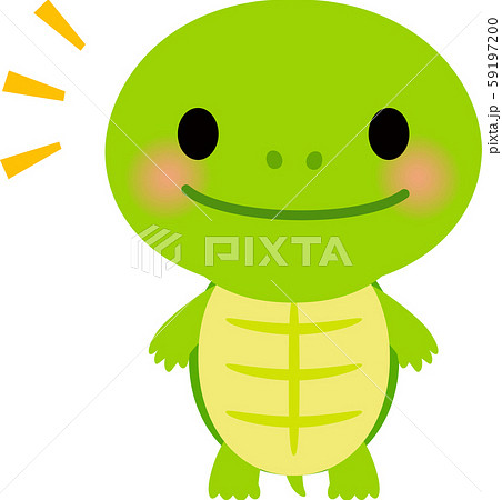 かわいい亀のキャラクターのイラスト素材 59197200 Pixta