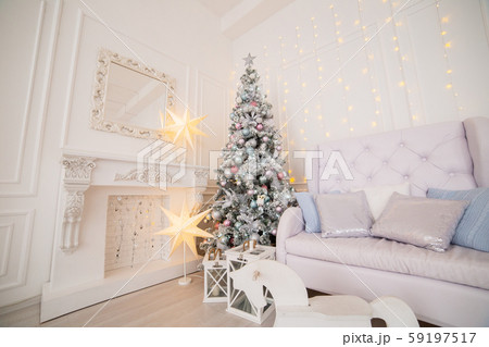 Beautiful New Year's interior of the studio. New 59197517