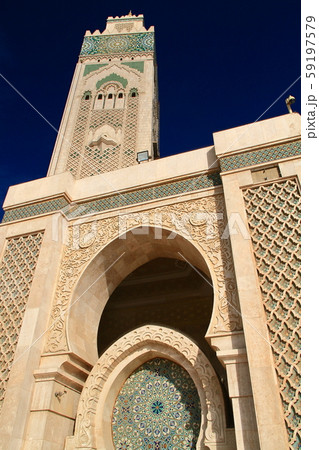 ハッサン2世モスク モロッコ の写真素材