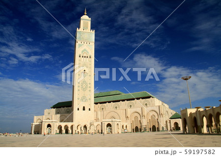 ハッサン2世モスク モロッコ の写真素材