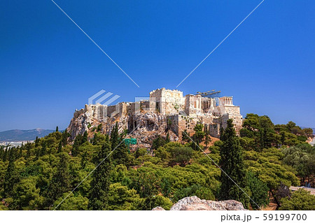 ギリシャ 夏のアテナイのアクロポリスの風景 59199700