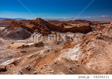 Moon valley amphitheater with the Andes mountain range 59200211