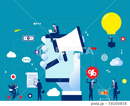 Mobile advertisign marketing. Concept business 59200858