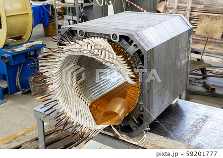 stator from a disassembled electric motor in a 59201777