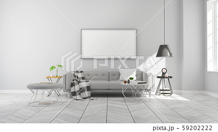 Minimalist Modern style ,living room interior concept design,gray sofa and black lamp on wood floor with gray wall,3D render Minimalist Modern style ,living room interior concept design,gray sofa and black lamp on wood floor with gray wall,3D render 59202222
