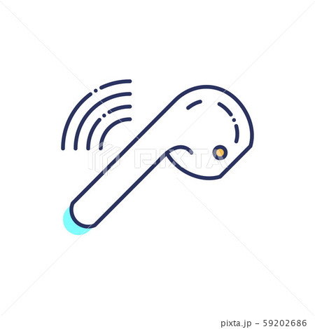 White wireless bluetooth earphones or headphones 59202686