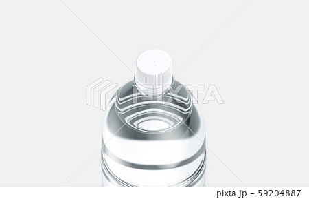 Blank transparent plastic bottle with cap mockup, gray background Blank transparent plastic bottle with cap mockup, gray background 59204887