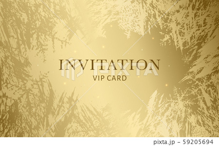 Luxurious VIP Invitation template with gold background and decorative golden grunge ice texture pattern. Premium class design for Gift certificate, Voucher, Gift card Luxurious VIP Invitation template with gold background and decorative golden grunge ice texture pattern. Premium class design for Gift certificate, Voucher, Gift card 59205694