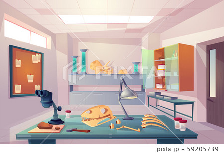 Palaeontology, university genetics laboratory cartoon 59205739