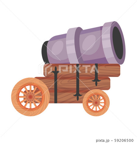 Short purple cannon . Vector illustration on a white background. Short purple cannon . Vector illustration on a white background. 59206500