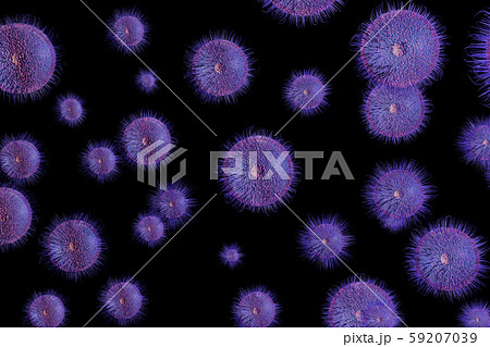 ウイルスのイラスト（コンピューターグラフィック 59207039