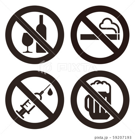 No alcohol sign, No smoking sign, No alcohol sign No alcohol sign, No smoking sign, No alcohol sign 59207193