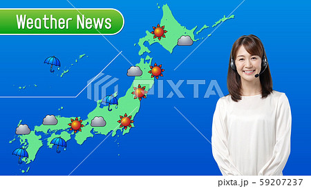 天気予報　日本列島 59207237