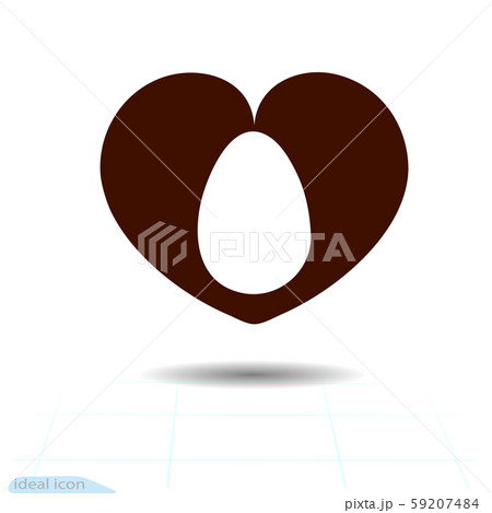 Heart vector icon, Love symbol. Easter egg Heart vector icon, Love symbol. Easter egg 59207484