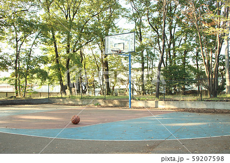 バスケットゴール 栃木県宇都宮市 平出工業団地公園の写真素材
