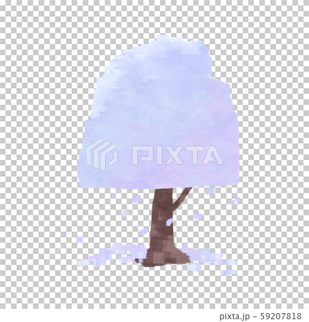 雪　樹氷　積もった木 59207818