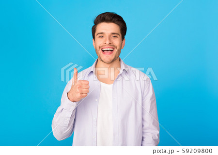 I like. Joyful man gesturing thumb up I like. Joyful man gesturing thumb up 59209800