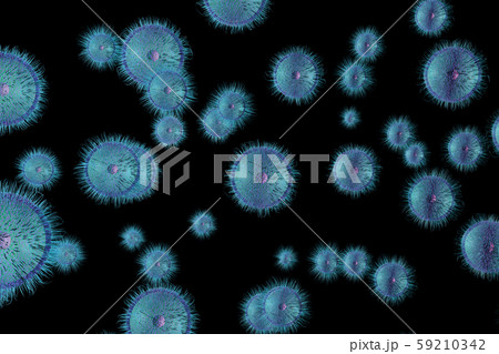 ウイルスのイラスト（コンピューターグラフィック 59210342